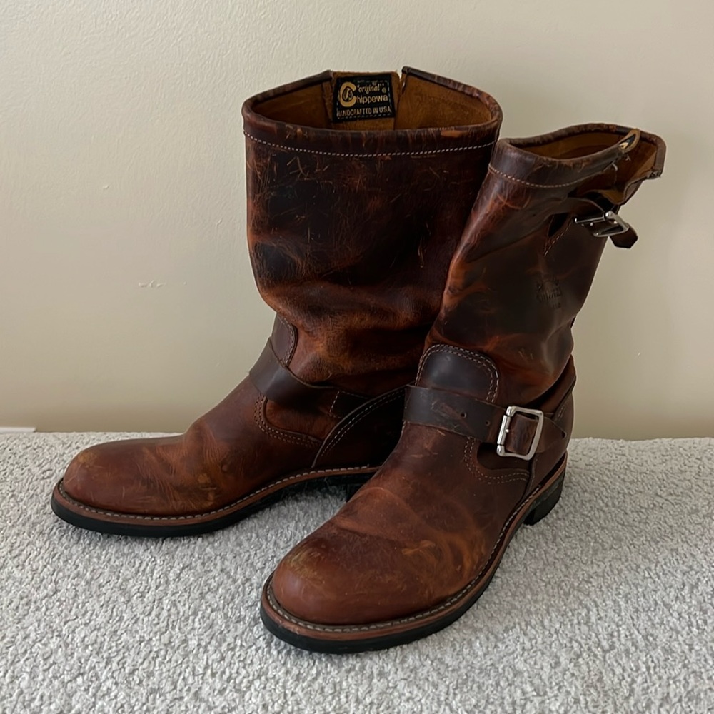 RARE Original Chippewa Collection 1901W15  Engineer Boot Handcrafted Size: 9M